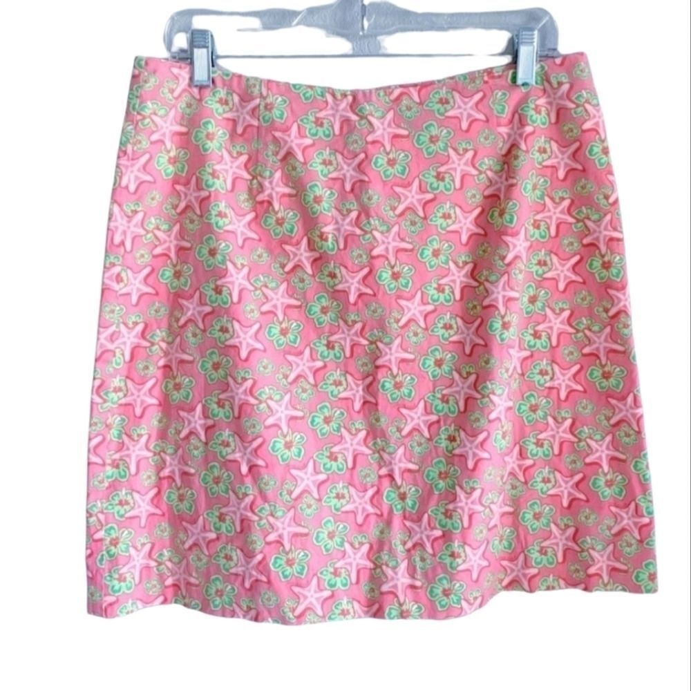 Vinyard Vines Casual A-line Skirt Starfish Pattern